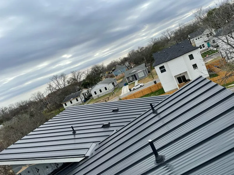 Standing seam metal roof panels with vents for Skylight Repair in Ambridge